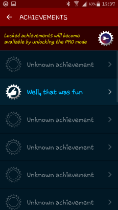 The "Achievements" tab